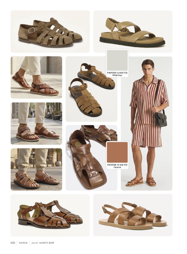 SERMA158-104.jpg Los marrones organizan colecciones de sandalias masculinas