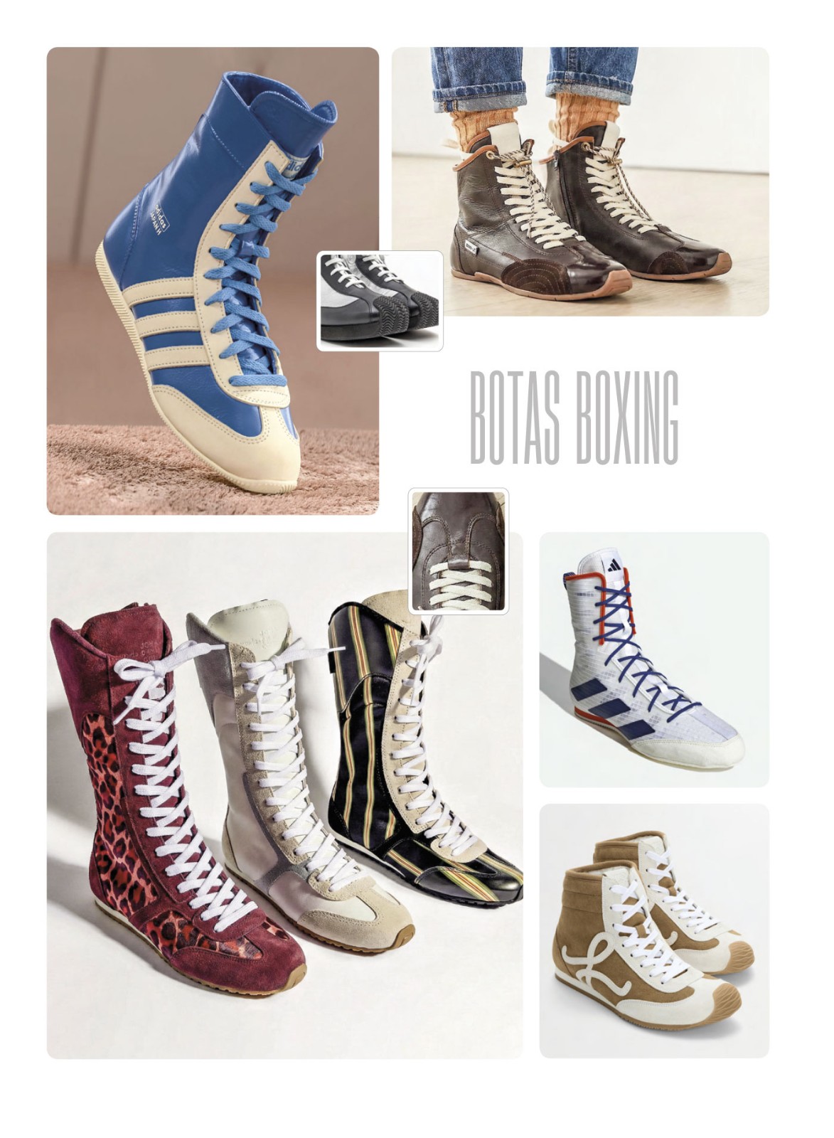 Botas boxing urbanas con caña alta y cordonado protagonista