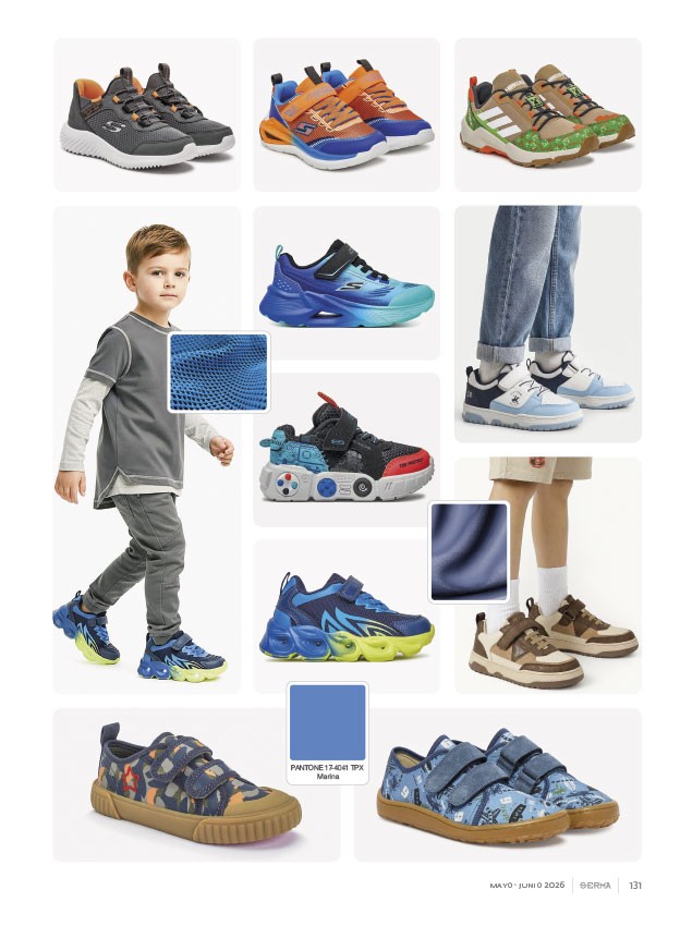 Children’s sneakers combine mesh, color and adjustment