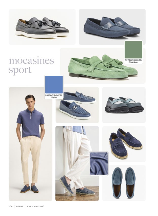 Mocasines sport actualizan suelas, color y capelladas blandas