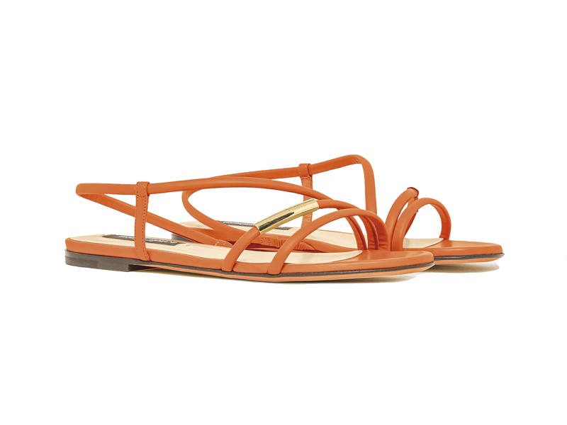 CALZADO NARANJA MUJER TENDENCIA CALZADO MARROQUINERIA BOLSOS CARTERAS PRIMAVERA VERANO 2026 SERMA 158 GW003227_AF10766_U3069_D_SS2026.jpg Muskmelon distribuye color entre capelladas, tiras y bases