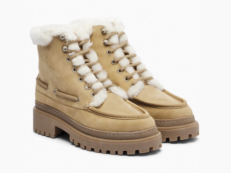 Flat lace-up booties