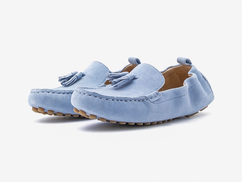 Women’s loafers soften silhouettes with denim blue