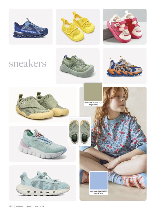 Children’s sneakers combine mesh, color and adjustment
