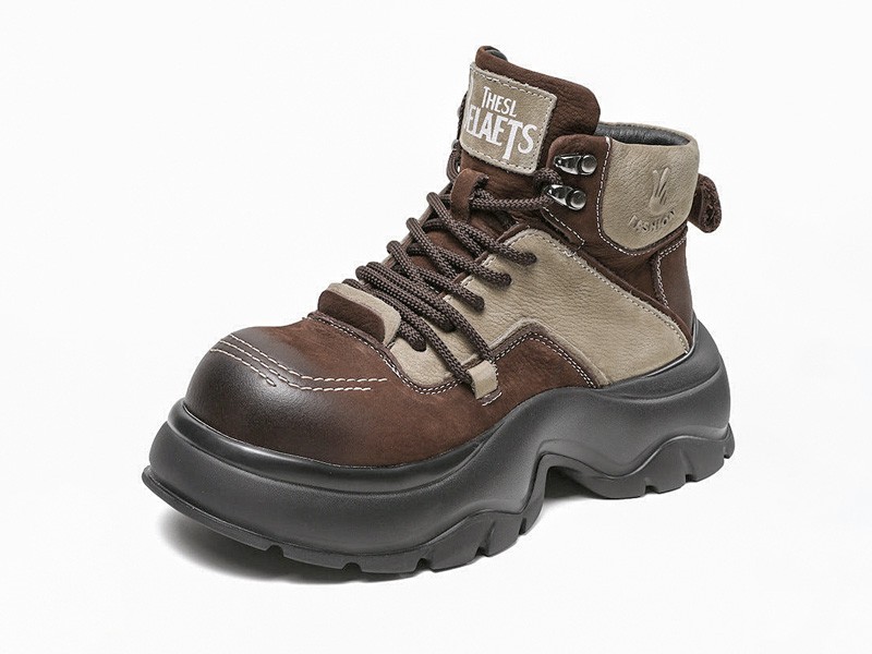 Flat lace-up booties