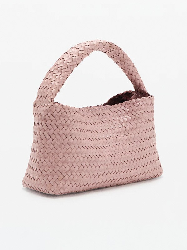 Interwoven materials connect footwear and accessories