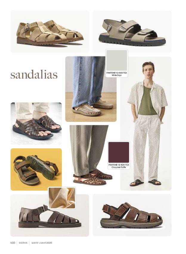 Men’s sandals combine straps, openwork and substantial soles
