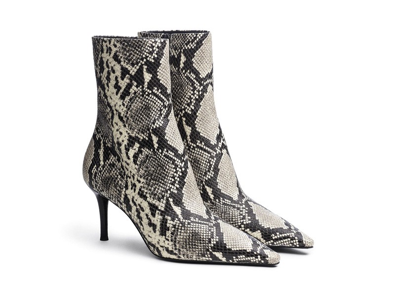 Women's suede boots in camel tones with leather and prints