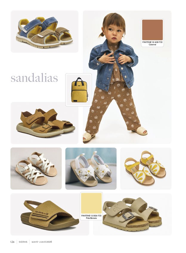 Kids’ sandals segment the assortment through closures and color