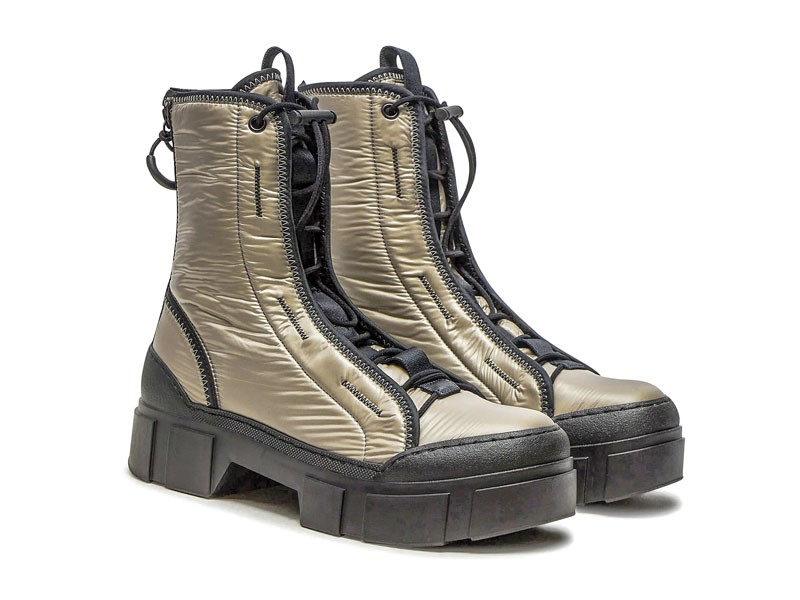 Flat lace-up booties