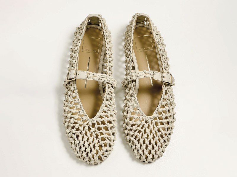 Mesh ballerinas explore openwork, color and texture