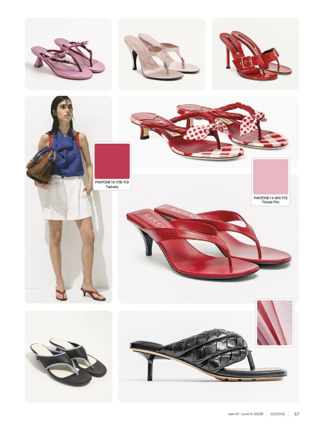 High flip-flops elevate minimal straps with precise heels