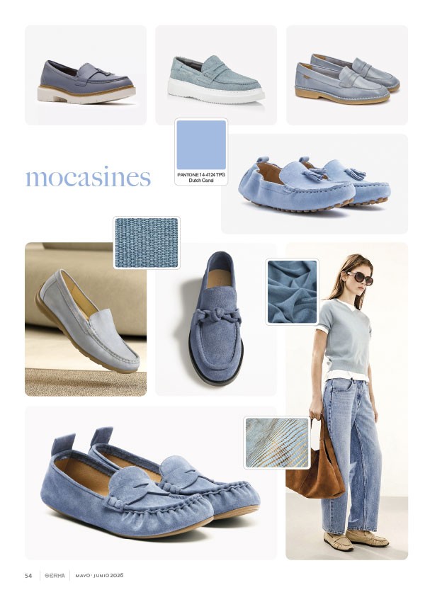 Women’s loafers soften silhouettes with denim blue