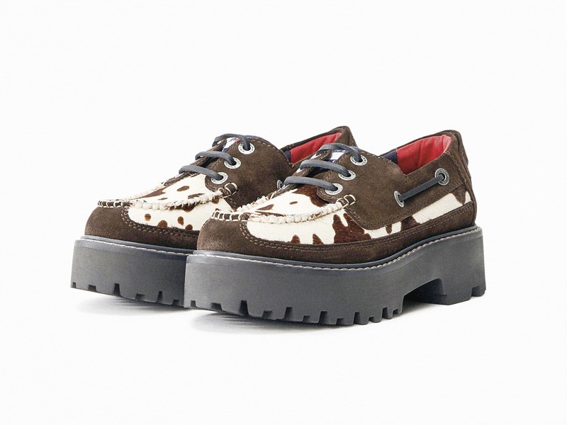 Nautical shoes add track soles and utilitarian readings