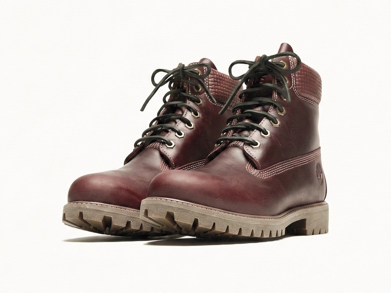Men’s merlot-tone footwear in leather and suede finishes