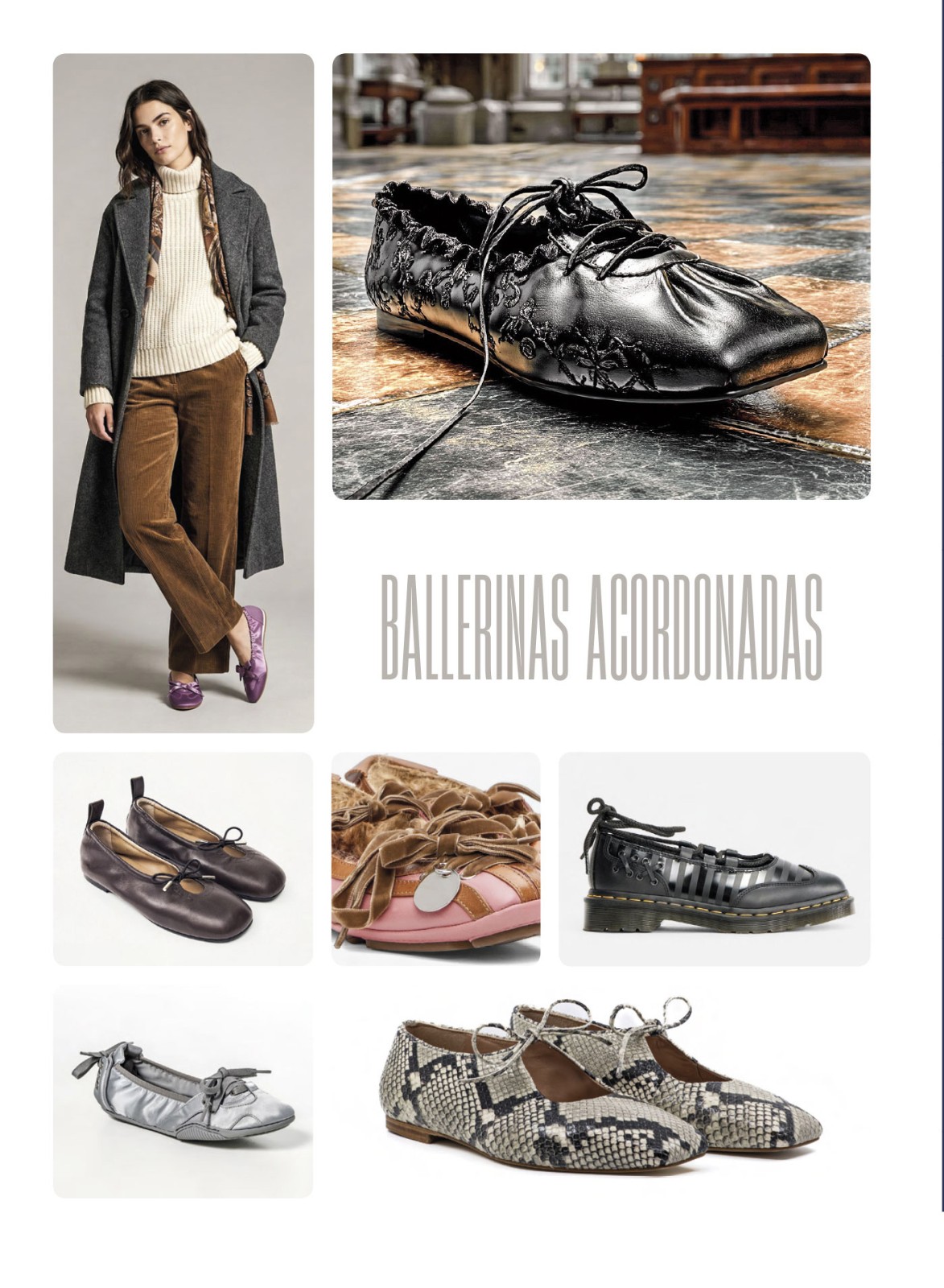 SERMA156-FLIPBOOK--14.jpg Laced ballerina flats with fine adjustment and urban profile