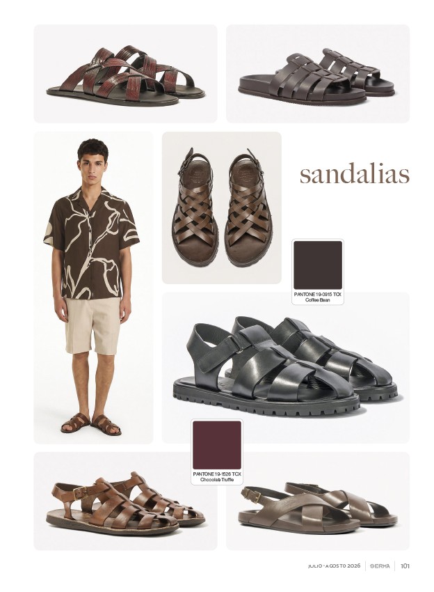 SERMA158-105.jpg Los marrones organizan colecciones de sandalias masculinas