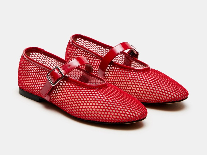 With mesh and interwoven materials, Steve Madden reinvents the Mary Jane