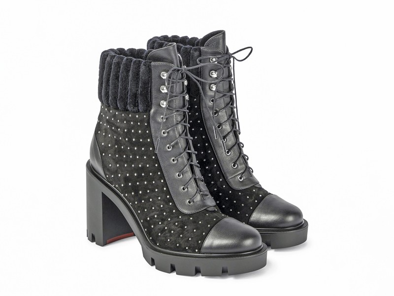 High lace-up booties