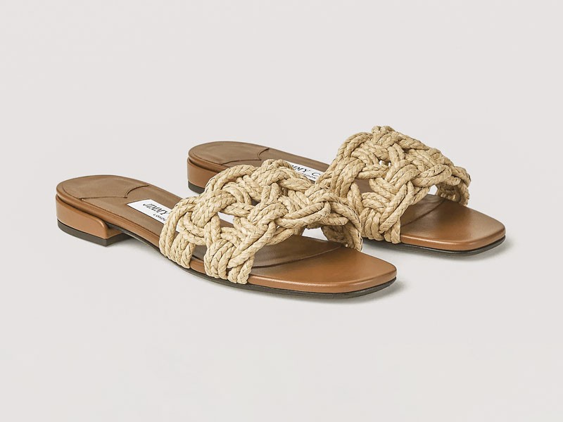 CHANCLAS FAJAS CALZADO MUJER ARTESANAL SANDALIA TENDENCIA PRIMAVERA VERNAO 2026 2027 SERMA167CHARAFLATRSW_121684_ANGLE_vg707.jpg Artisanal slides with open weaves and lightweight flat soles