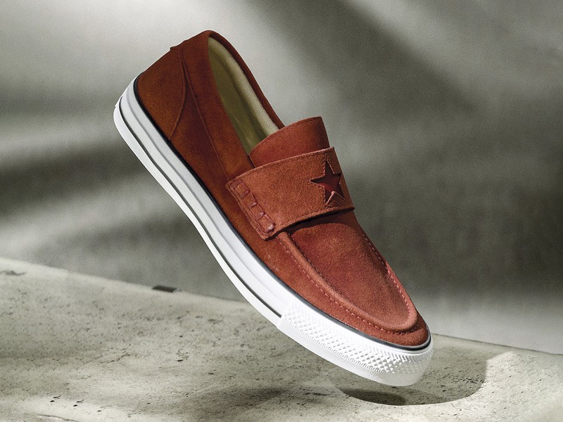 Men’s merlot-tone footwear in leather and suede finishes