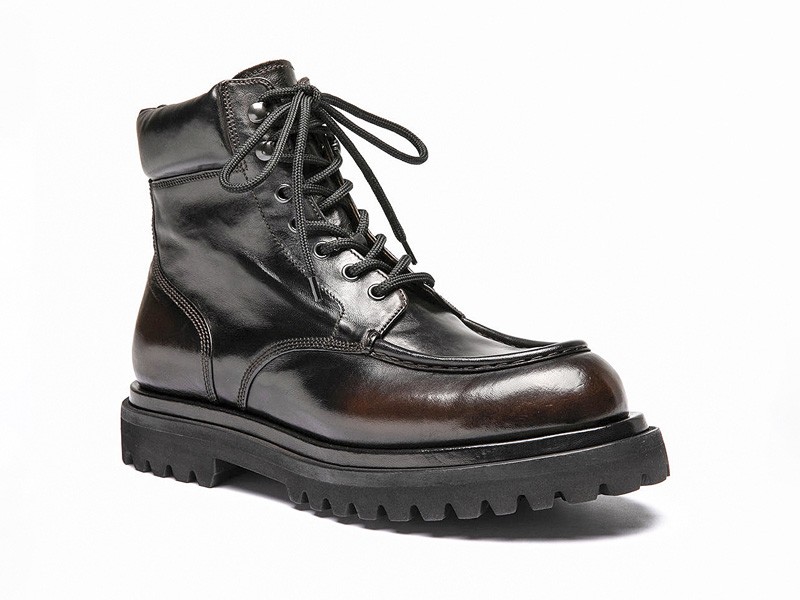 Flat lace-up booties