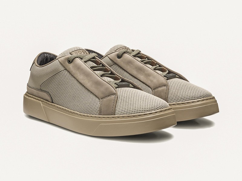 Sneakers masculinas consolidan verdes, gum y perfiles bajos