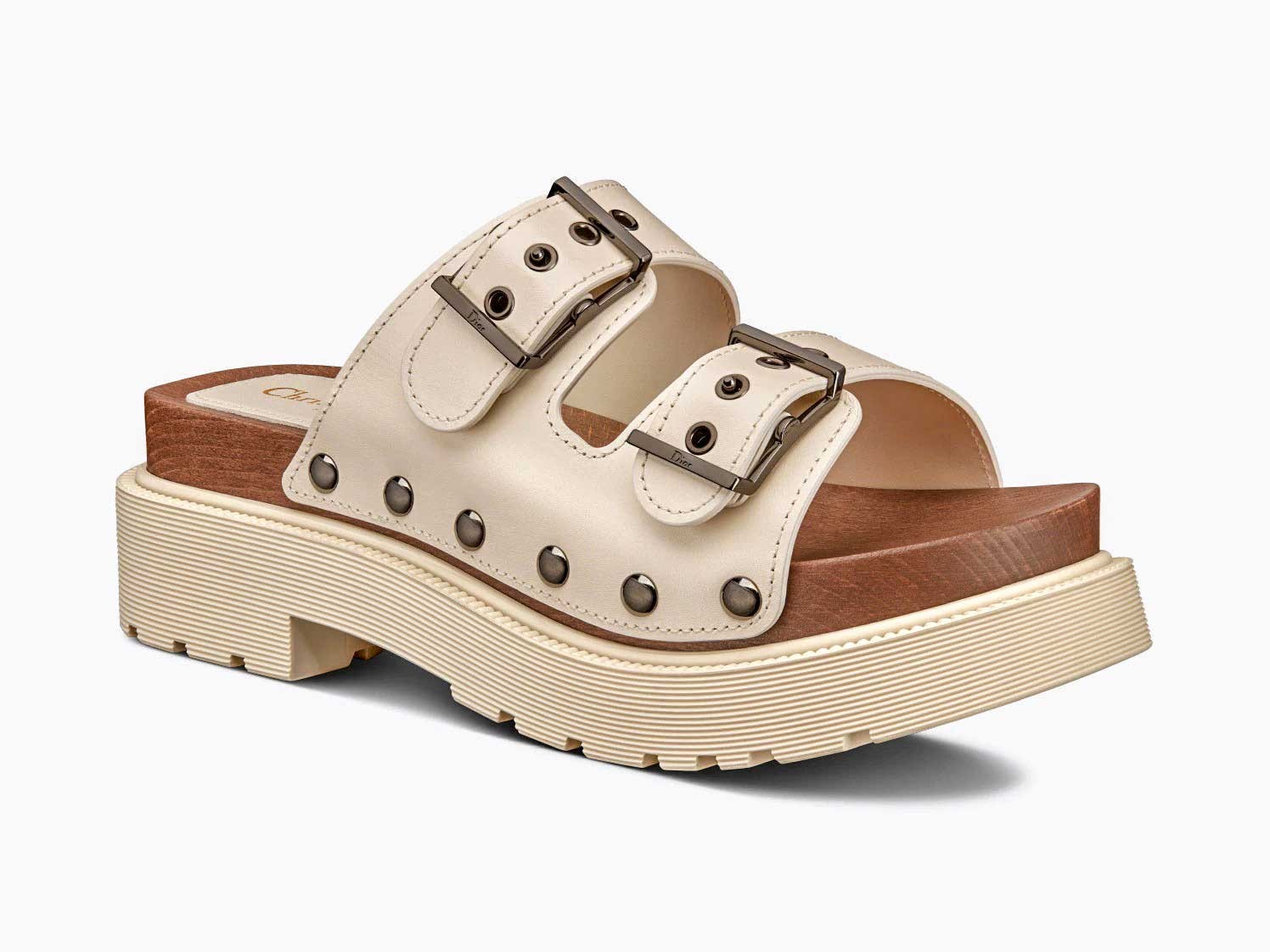 UNIQUE. DIOR clogs with a hybrid sole: wood and TR rubber