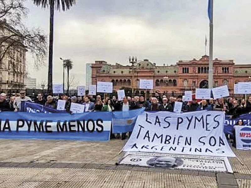 La Cámara de la Industria del Calzado también participó en los reclamos por la Ley de Emergencia Pyme.