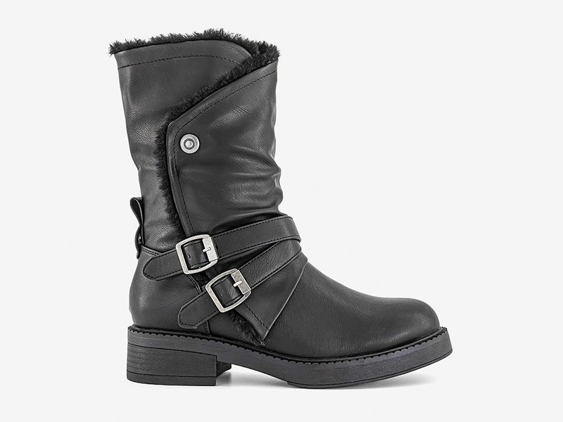 BOTAS BIKER MUJER TENDENCIAS OTOÑO INVIENRO 2026 SERMA 1565449700000_sd1.jpg Botas biker con correas, hebillas y suela track