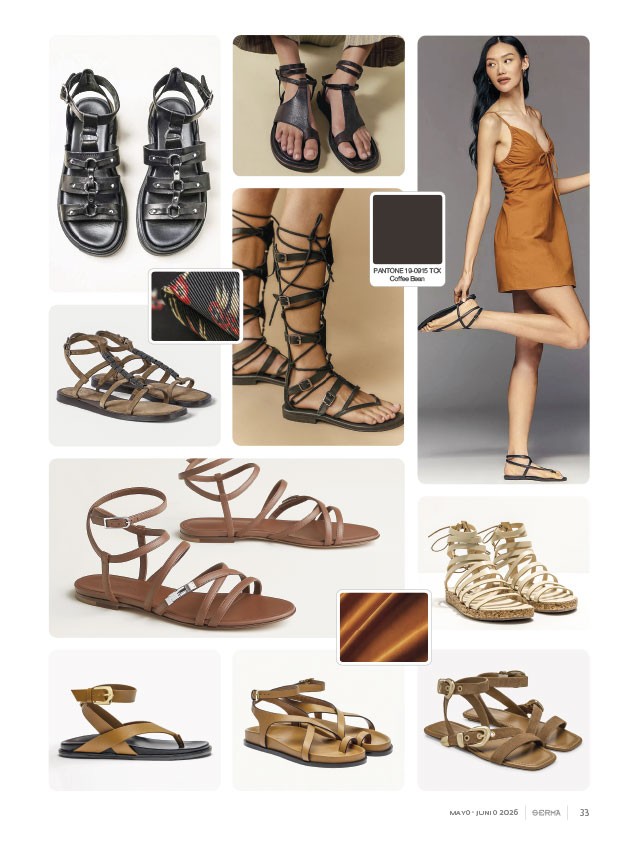 Roman sandals link straps, buckles and ankles