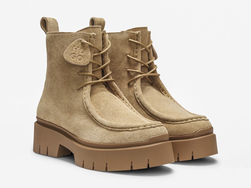 Flat lace-up booties