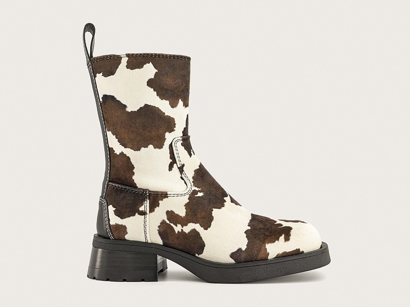 Animal prints move into boots and utility details
