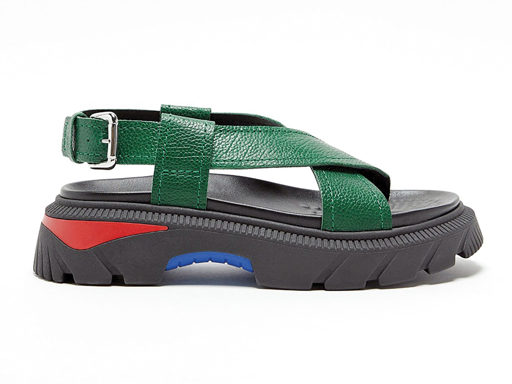 Sandalias bajas con tiras anchas