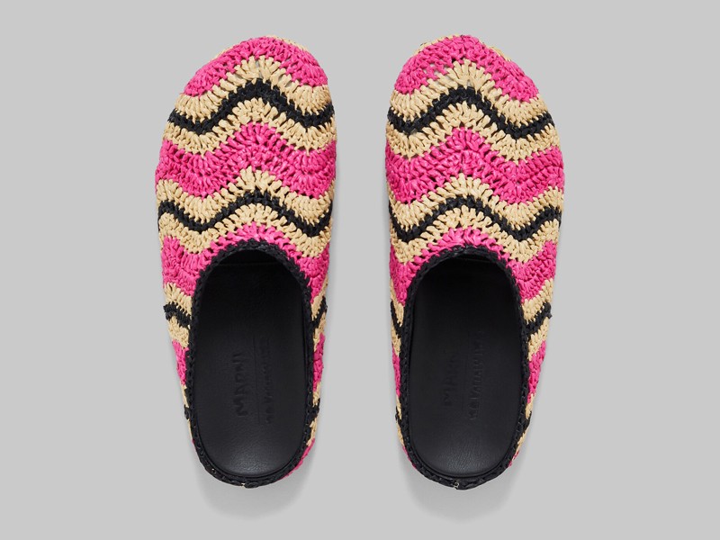 Summer 23/24 Previews. Exclusive multicolored crochet raffia for new MARNI models