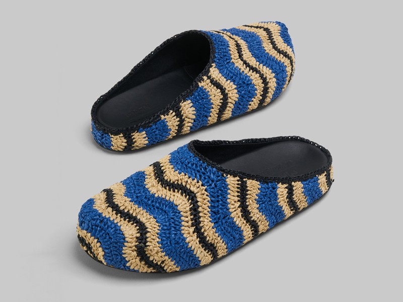 Summer 23/24 Previews. Exclusive multicolored crochet raffia for new MARNI models