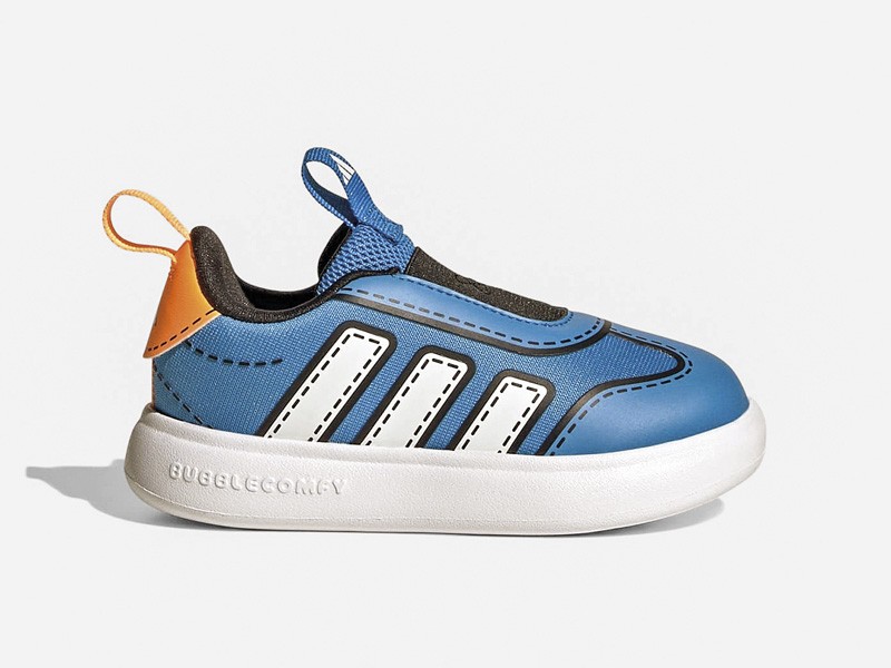 Sneakers infantiles deportivas con velcro y bases livianas