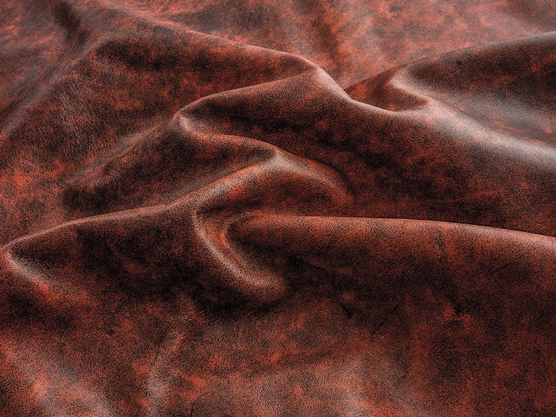 Leathers emphasize textures, color and woven surfaces