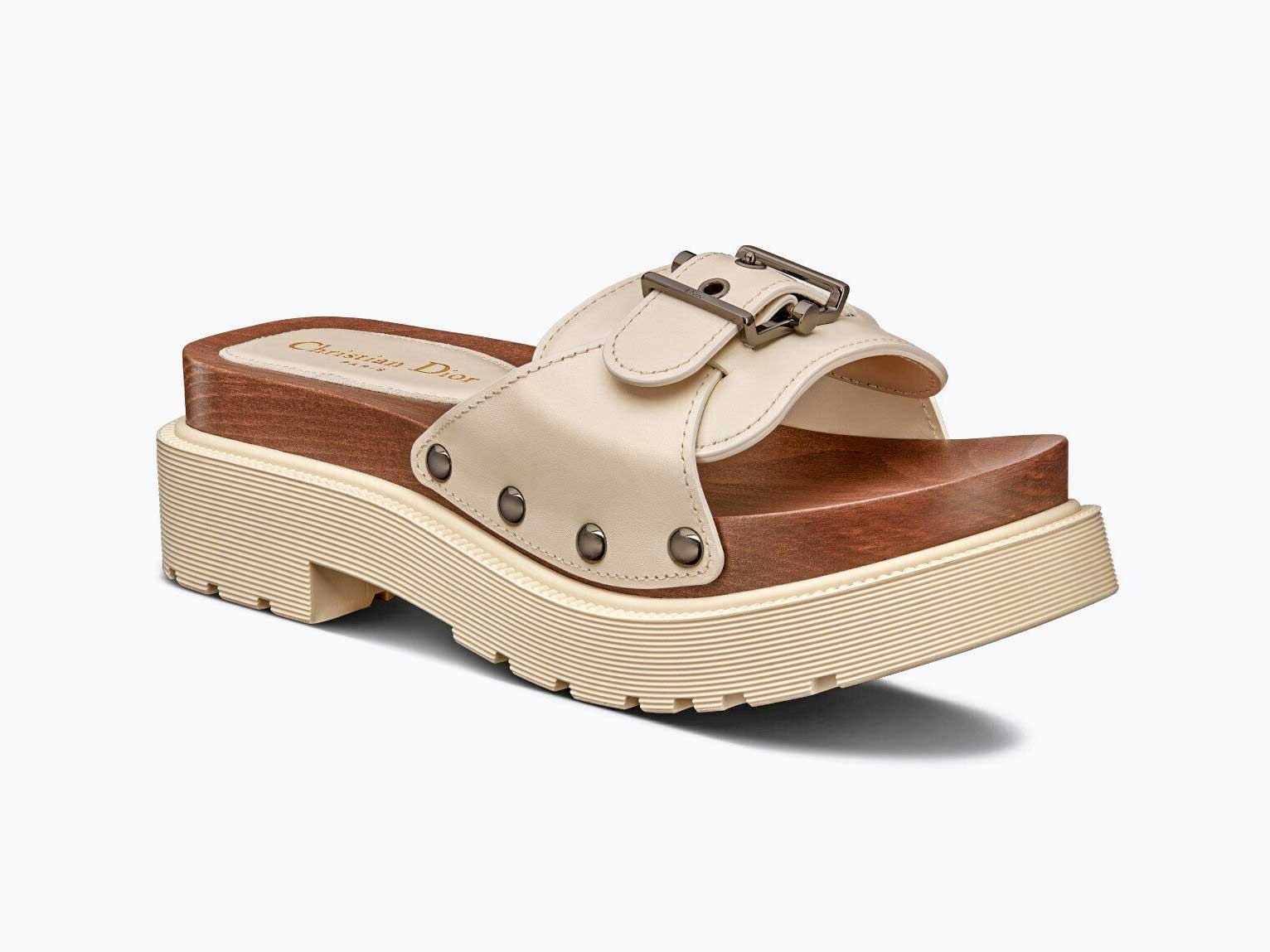 ÚNICOS. Los zuecos de DIOR con suela híbrida: madera y caucho TR