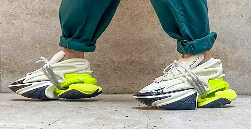 The futuristic and surreal BALMAIN sneakers created by Safa Sahin