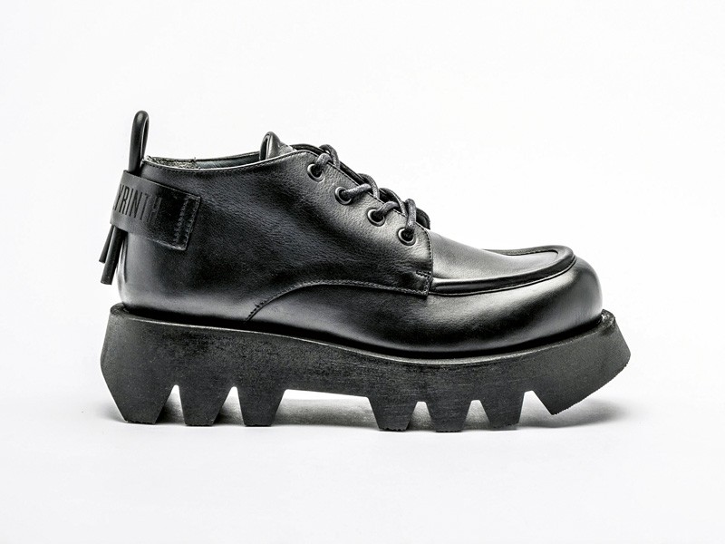 Flat lace-up booties