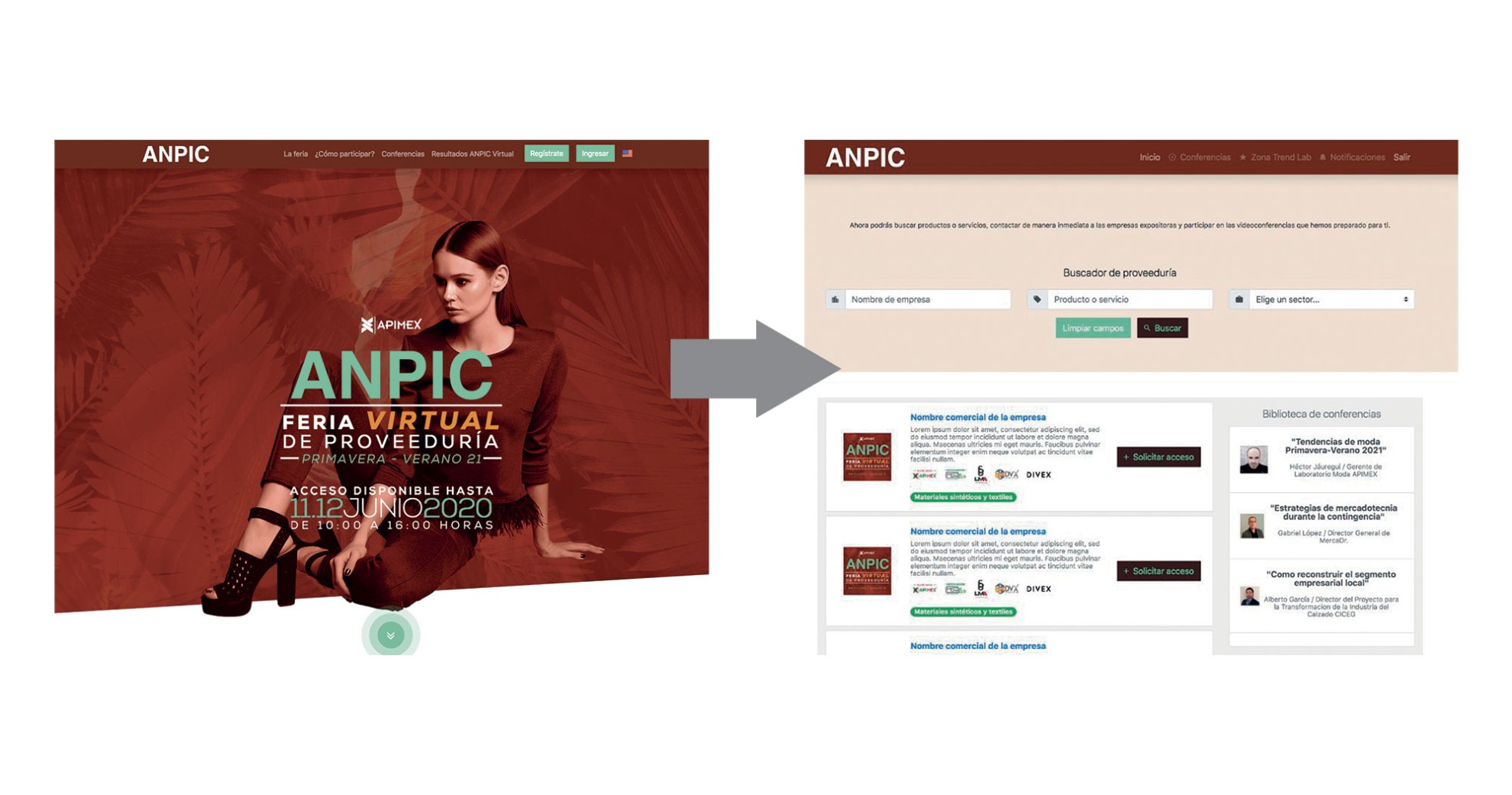 ANPIC. La versión virtual de ANPIC sirvió para promover la oferta de proveedores, hasta tanto se den las condiciones para la realización de la feria física. SAPICA y ANPIC mantienen oferta de fabricantes y proveedores de México