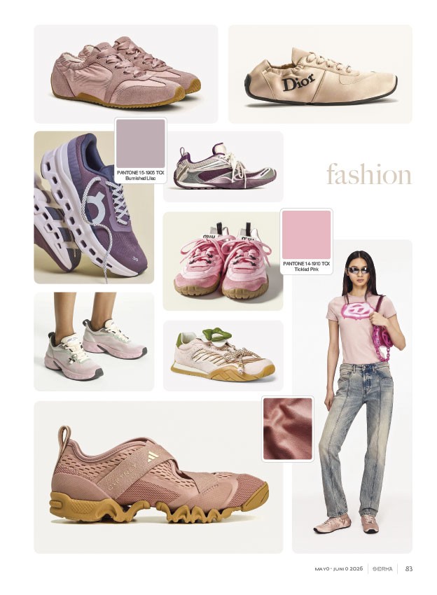 Sneakers fashion activan rosa, lila y bases técnicas