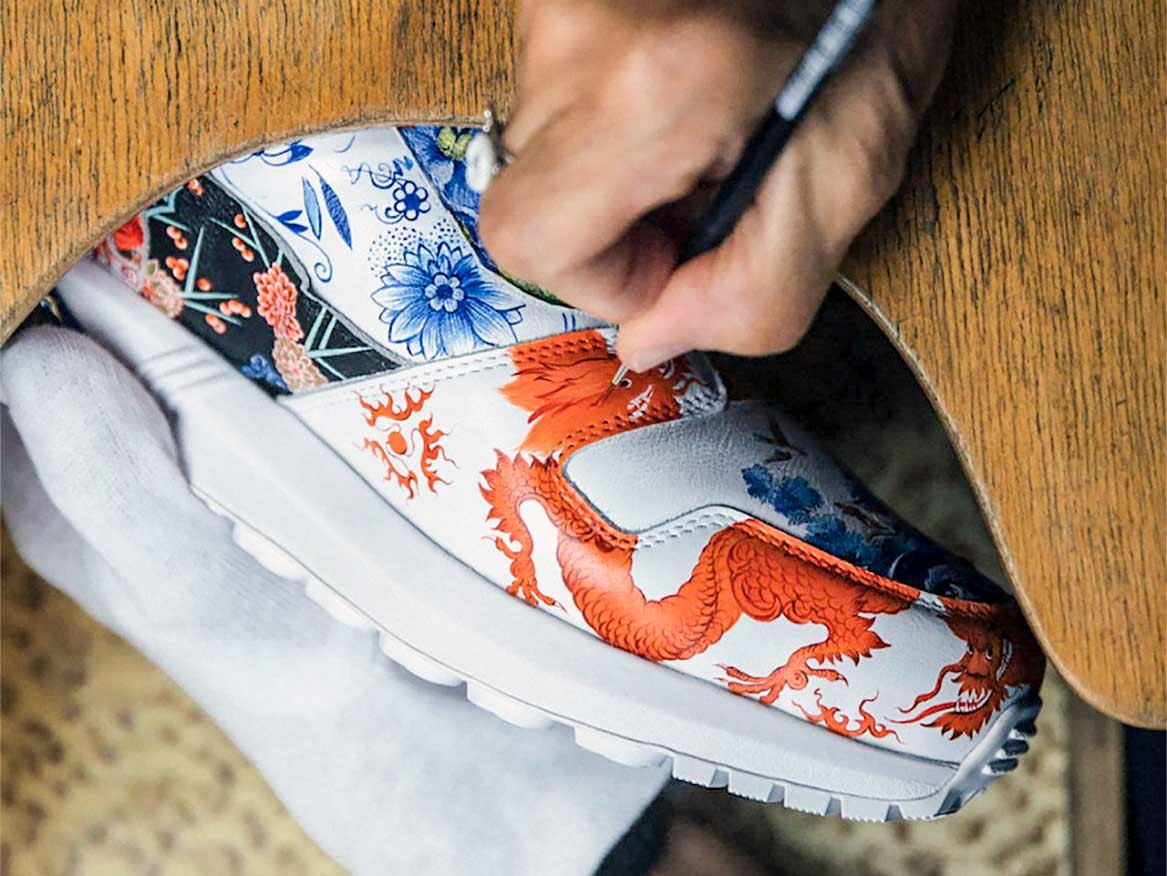 Who pays a million dollars for these porcelain sneakers?