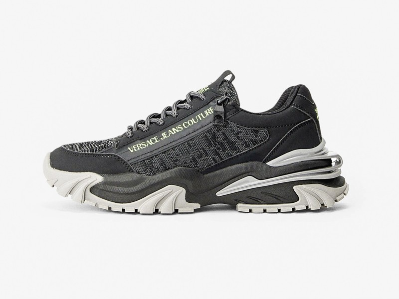 Urban chunky sneakers with technical paneling and high-volume soles