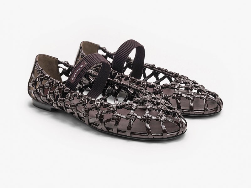 Mesh ballerinas explore openwork, color and texture