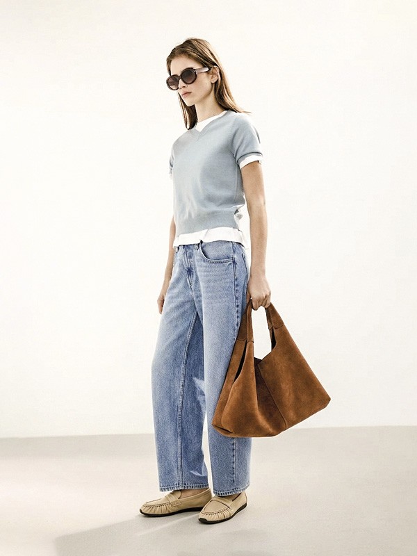 Women’s loafers soften silhouettes with denim blue