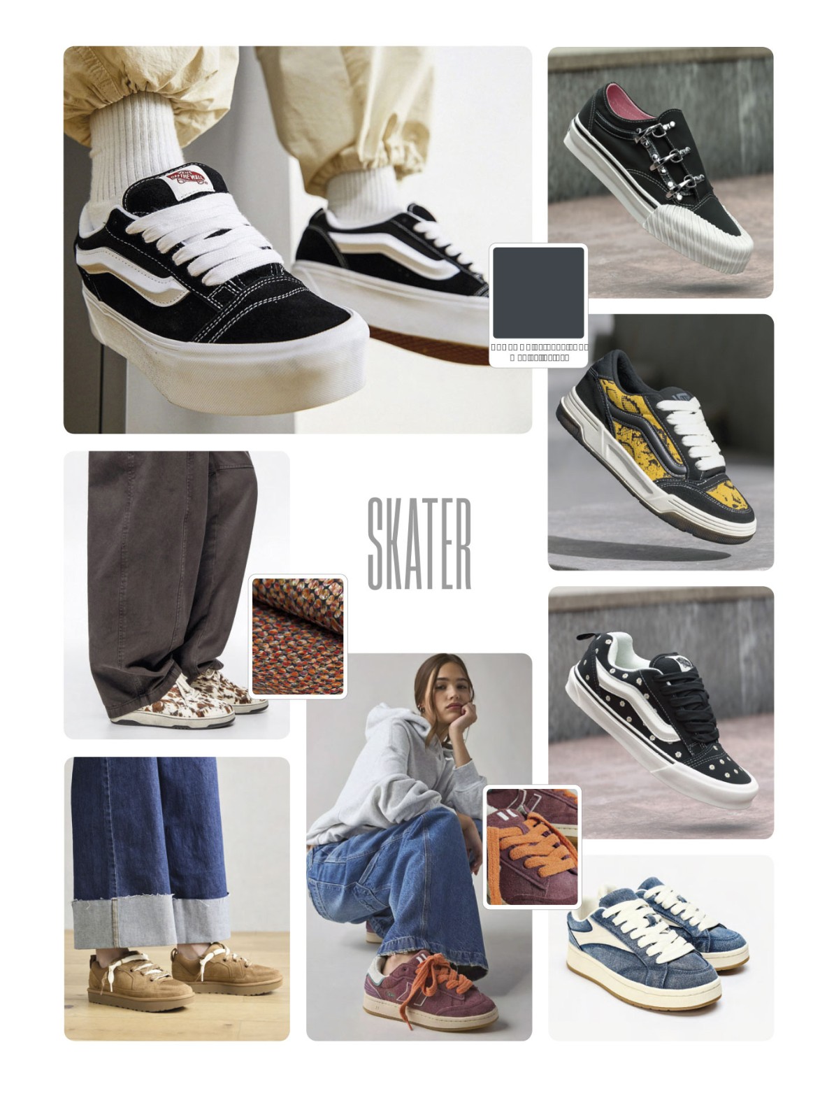 Calzado skater con suelas vulcanizadas y perfiles bajos